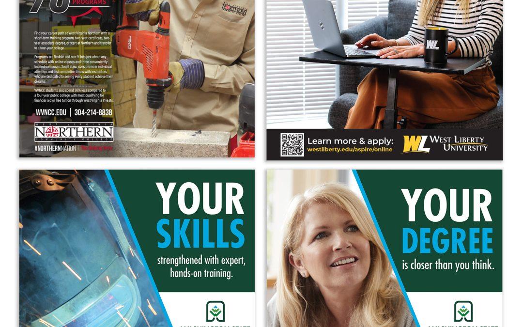 Higher Ed magazine ads